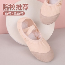 Dance shoes for children girls soft soles girls practice flesh-colored powder leather-free special new style Chinese dancing cat claw ballet