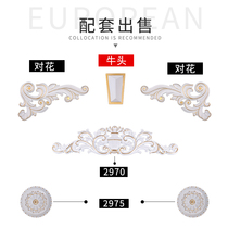 TV sofa background wall European Roman column carved relief flower set Roman column imitation marble Roman column