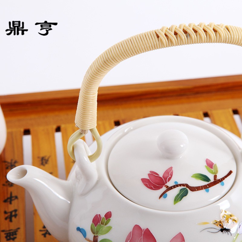 Ding heng wedding tea suit wedding teapot teacup jingdezhen ceramic whole contracted household kunfu tea