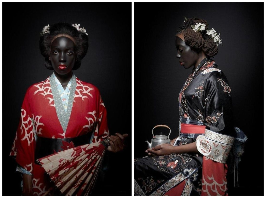 今天我们有幸看到了黑人朋友换上了日本传统服饰