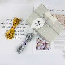 Exquisite ribbon silk thread Gift box decorative tag hanging line