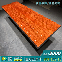 Single Plate Boutique Sparkling hardwood Flowers Solid Wood Large Plate Desk Meeting Table full square 303 * 102 * 10