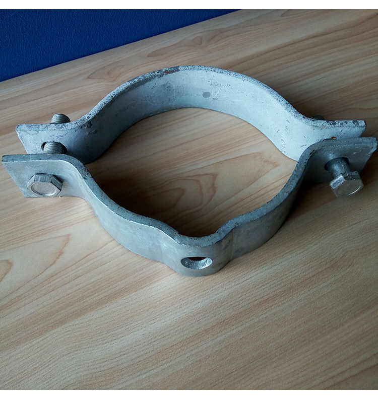 164热镀锌电线杆抱箍单吊钢绞线拉线抱箍u型抱箍电杆弧形卡子杆用