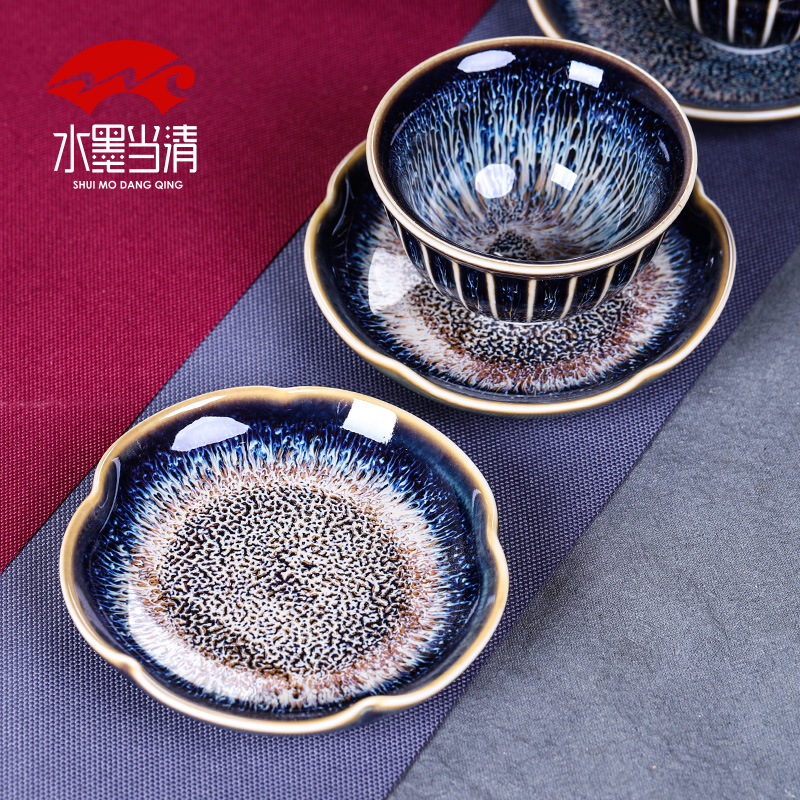 Build light saucer ceramic heat insulation cup mat mat household cup holder, kung fu tea tea tea accessories creative mat