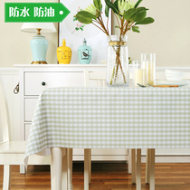 PVC waterproof anti-hot and oil-proof disposable tablecloth fabric cotton linen hipster plastic table cloth ins coffee table tablecloth