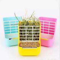 Pet Living Body With Grass Rack Eating Box Two-in-one Rabbit Guinea Pig Dragon Cat applies a fixed hanging food basin