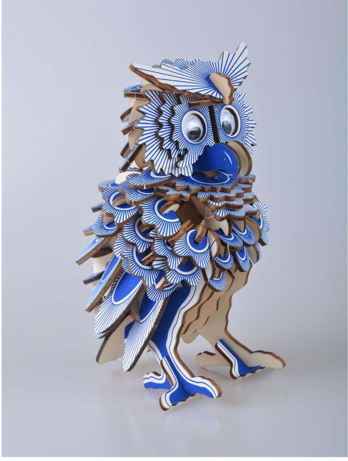 diy手工拼装模型激光切割木制3d立体拼图拼板猫头鹰孩子生日礼物