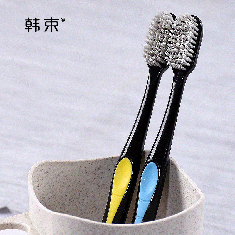 Hanshu Genuine Adult Toothbrush Silver Ion Soft Hair Teeth Sensitive Massage Clean Teeth Couple Two Pack