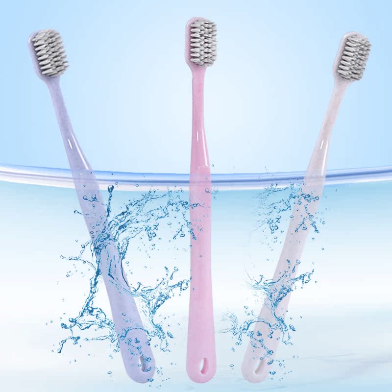 Hanshu Focus on Health Genuine Toothbrush Adult Household Family Pack Soft Hair Three Pack Manual Tongue Cleaning