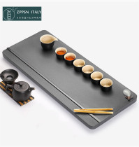 Italy ZPPSN natural whole black gold stone tea sea high-grade high-power tea tray simple household tea table