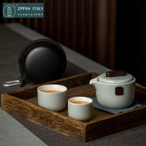 Italian ZPPSN Day Style Ceramic Express Guest Cup One Pot Two Cup Travel Tea Set Portable Outdoor Tea