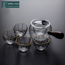 Italy ZPPSN Japanese-style heat-resistant hammer pattern glass cooking teapot household tea making afternoon teapot high temperature resistant thickening