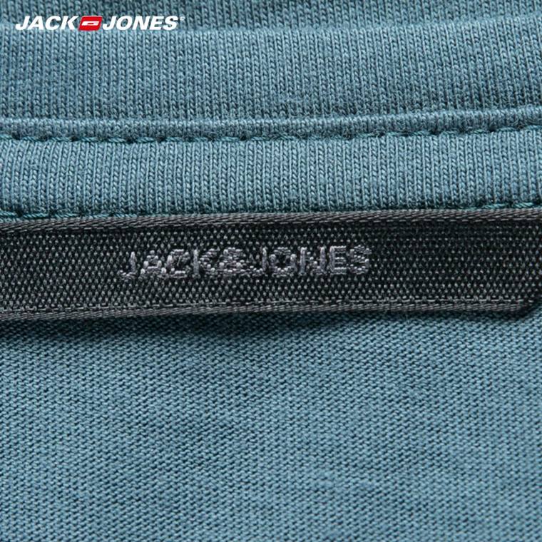 JackJones杰克琼斯夏季纯棉圆领短袖T恤衫E|215301018