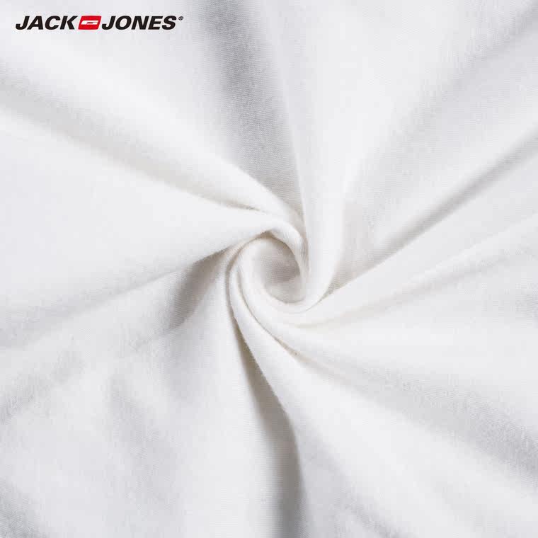 [人气5折包邮]杰克琼斯纯棉修身圆领印花男士短袖T恤O|215201008