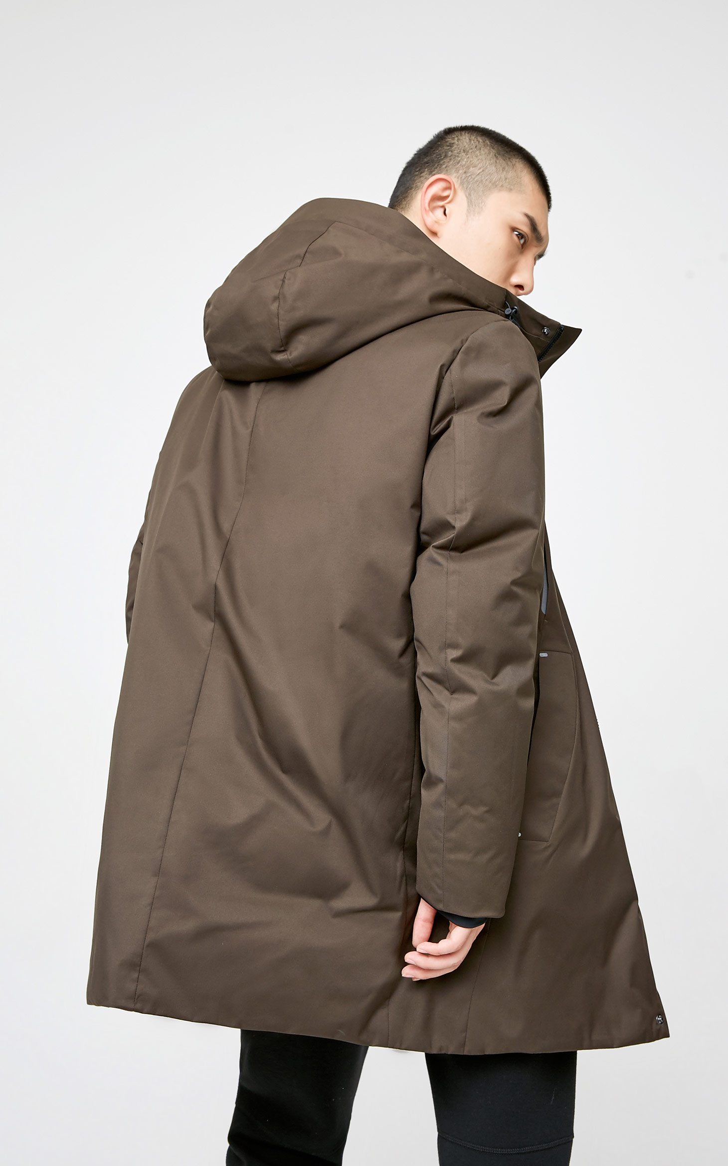 jack jones 杰克琼斯 男士涂层布带帽中长款羽绒服 729.