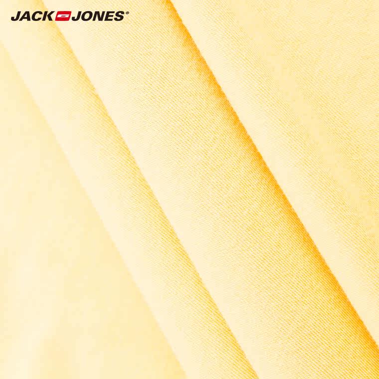 5折JackJones杰克琼斯丝光棉植绒印花潮男短袖T恤O|215201022