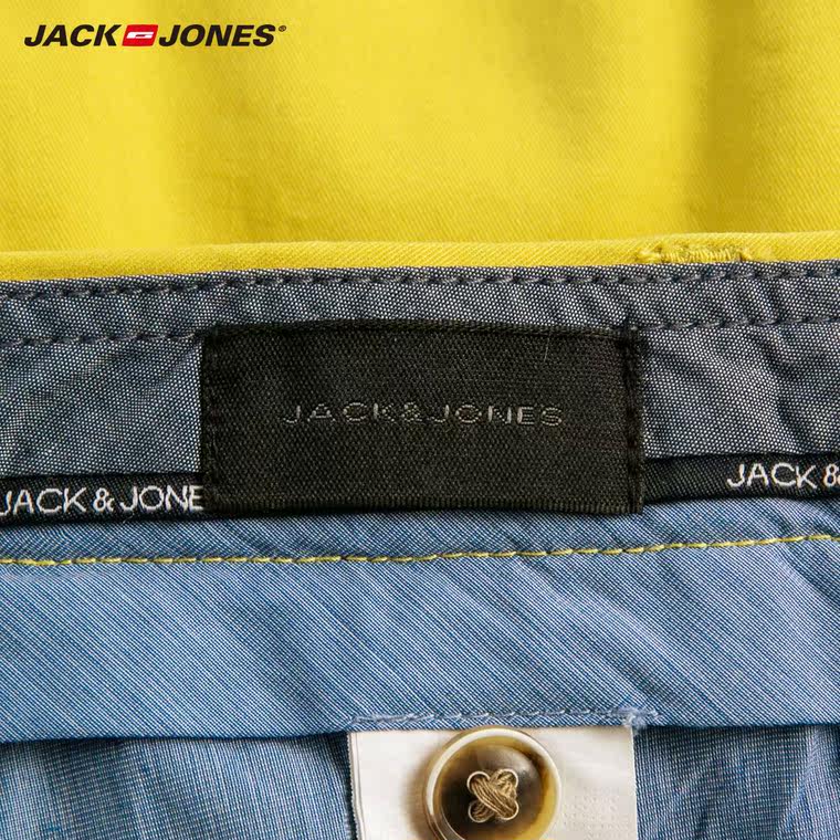 5折JackJones杰克琼斯含莱卡男士直筒休闲短裤E |215215008