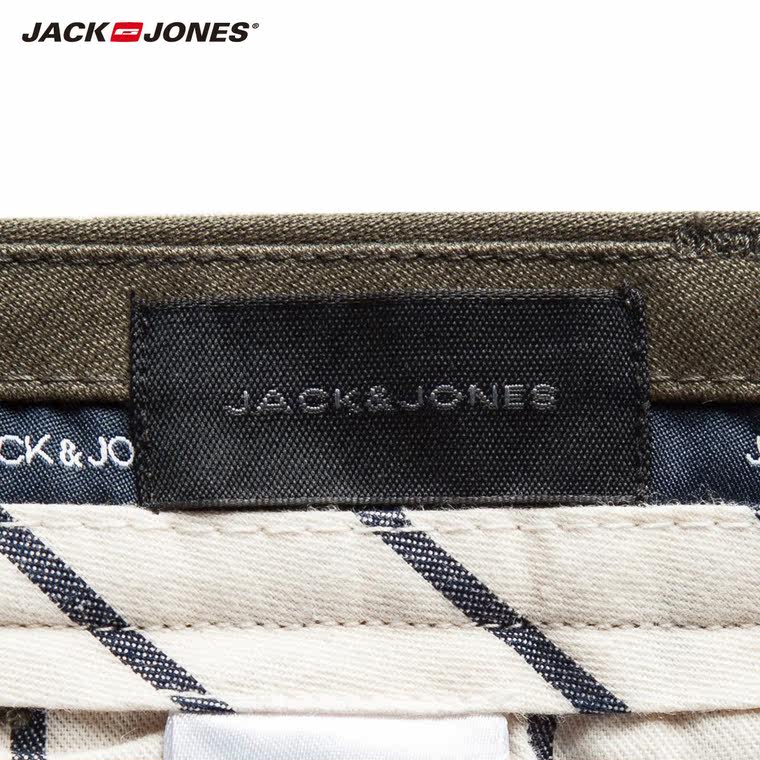 JackJones杰克琼斯含莱卡微弹男装修身休闲裤E|215414008