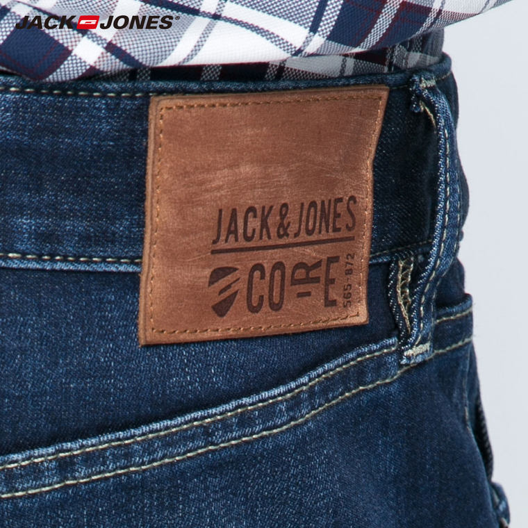 立减50JackJones男装含莱卡修身纽扣门襟牛仔裤C|215332003