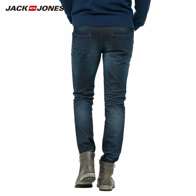 JackJones杰克琼斯纯棉修身男装休闲牛仔长裤O|215332067