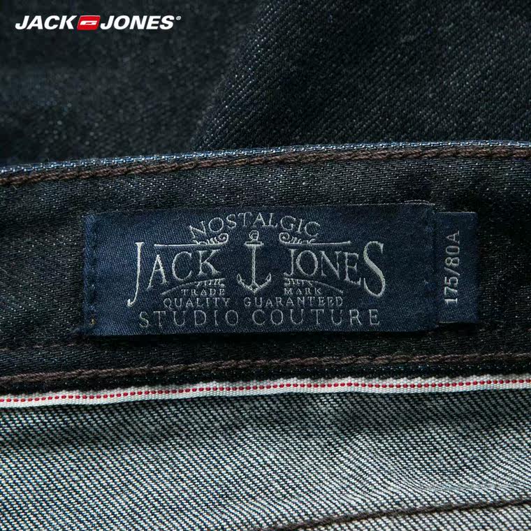 JackJones杰克琼斯含莱卡植物染色修身直筒原色牛仔S|215332069