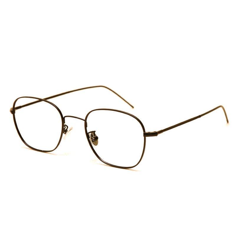 金属大框椭圆形眼镜框男细边框眼睛架平光防辐射配近视镜架女复古