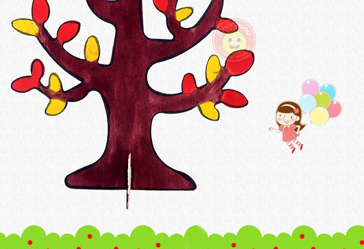 白坯木质大树小树 儿童手工diy绘画涂鸦玩具美术绘画幼儿园装饰