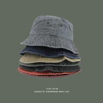 Fisherman Spring and Autumn Retro Wash Couple Hat Couple Fashion Made Old Short Ride Pure Color
