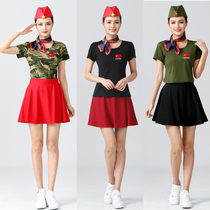 Square dance clothing female 2020 new summer dance clothing sailor dance clothing wild middle-aged and elderly suit dance clothing