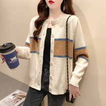 Knitted Cardigan Womens Outer Autumn Dress 2020 New Korean Loose Round Neck Fashion Short Sweater Jacket