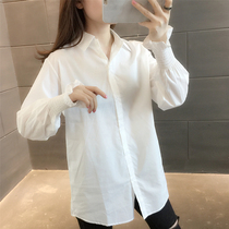 Fall 2022 new Han edition loose shirt white shirt design feels small crowd gas and tops