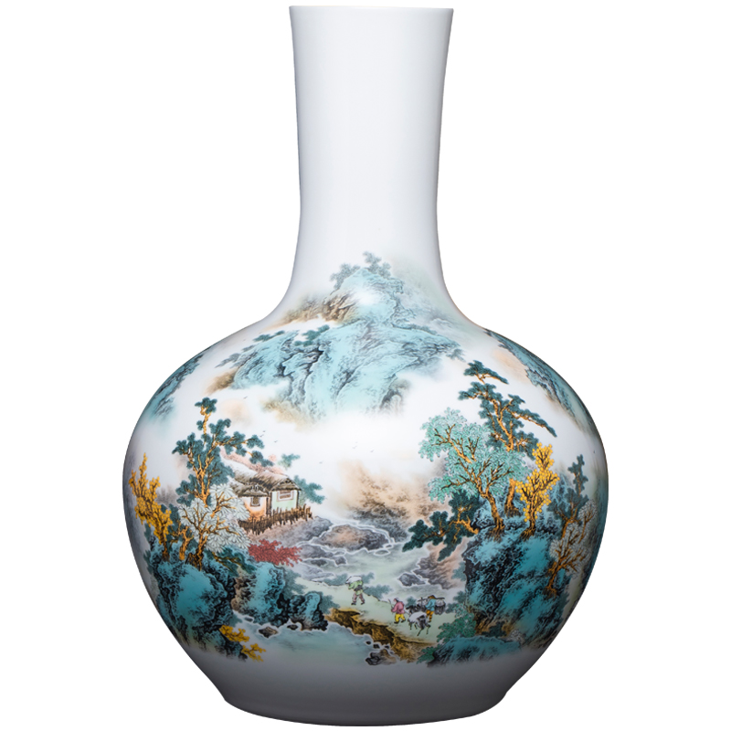 Jingdezhen ceramics thin body big vase Chinese ancient frame sitting room place to live in a TV ark, craft ornaments