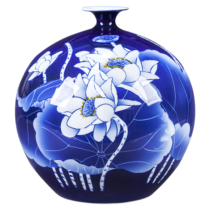 The Master of jingdezhen ceramic bottle hand - made lotus furnishing articles new Chinese flower arranging rich ancient frame sitting room decoration