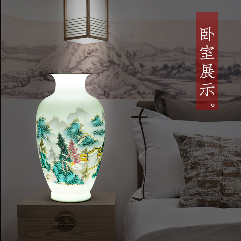 Jingdezhen ceramics famous hand - made vases, flower arranging Chinese style living room rich ancient frame home decoration pomegranate bottles of furnishing articles