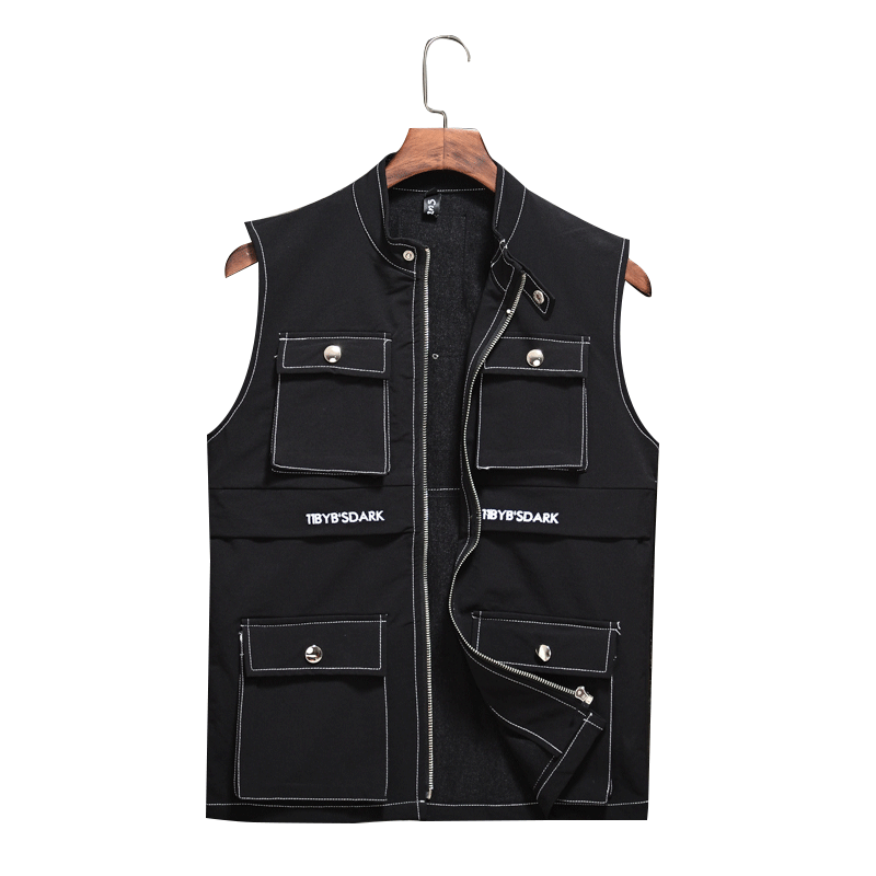 Tide brand men's spring, summer and autumn leisure vest black multi -pocket zipper, the horse clip the horse clip Korean youth, the shoulder vest
Tide brand men's spring, summer and autumn leisure vest black multi -pocket zipper, the horse clip the horse clip Korean youth, the shoulder vest