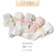 Baby Lions pantyhose large PP enlarged gear woman baby pure cotton conjoined socks Bow Tie Spring Summer Thin mesh Mesh Underpants