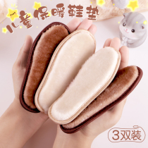 Childrens shoe mat plus wool cotton children special breathable sweat and anti-odor boys baby warm wool in winter