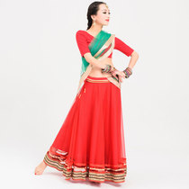Indian dance practice suit three-piece Leng Ha big dress performance suit sari next to cover Anna female love Shang Yiman
