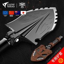 Sapper shovel Chinese military version thickened manganese steel shovel outdoor shovel Original military shovel vehicle-mounted multi-functional small household