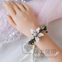 Hansen bride wrist flower wedding ceremony bridesmaid girl sister group hand flower bracelet dance exquisite high-grade