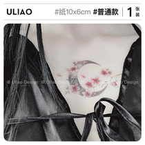 Material ULIAO crescent flower petal tattoo sticker Waterproof long-lasting female sense of temptation arm calf sticker