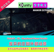 Unity3d model HE-Abaned Manor Exterior Abandoned Estate Exterior Scene