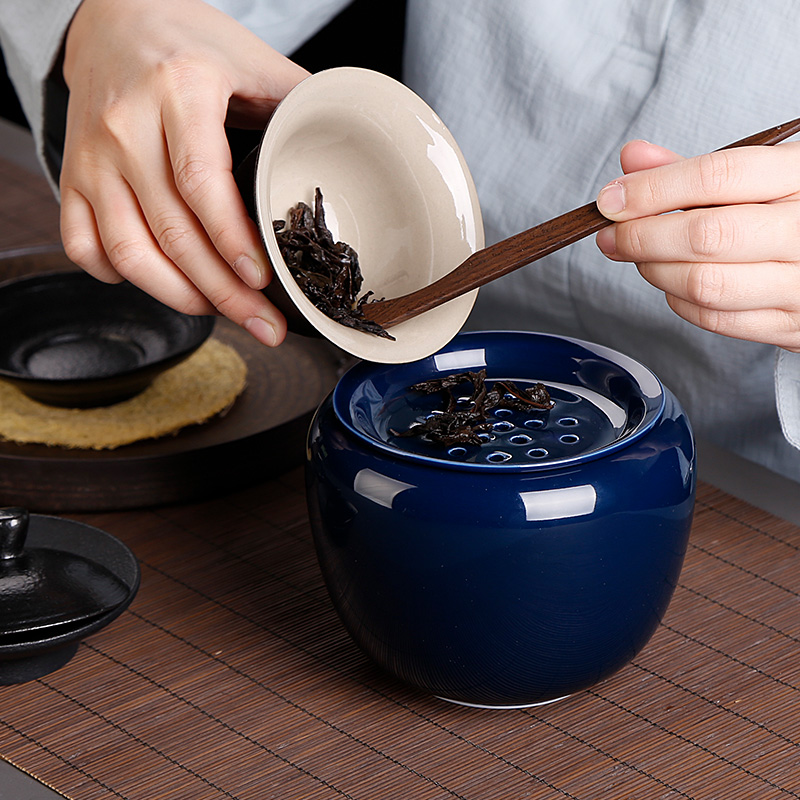 Celadon trumpet tea wash bath archaize hot tea filter bucket ceramic kung fu tea tea barrel water jar is zero