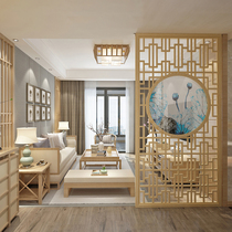Screen partition XUAN GUAN ENTRANCE LIVING ROOM BEDROOM SOLID WOOD MODERN CHINESE STYLE MINIMALIST HOLLOWED-OUT TOP OF THE EARTH STAND SCREEN