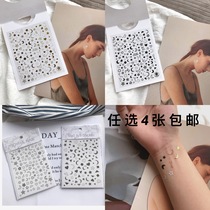 Pony Park Hye-min Same moon sticker Face sticker Hollow nail sticker Direct sticker Nail star decal