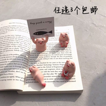 Cute raise your hand Piggy desktop message folder Photo folder Japanese and Korean piggy desktop decoration Student cute card holder