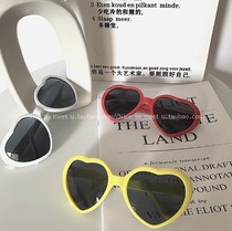 Korean version of concave shape ins love sunglasses personality street shot net red color sunglasses flat mirror female