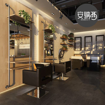 Annecy Nordic style net red hair mirror table Hair salon dedicated simple modern single-sided mirror barbershop mirror