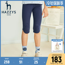 hazzys kids girls' leggings new summer juniors slim fit three-quarter pants