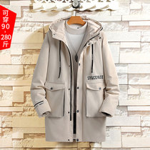 men's spring autumn winter trench coat mid-length 2020 new Korean style trendy plus size hooded jacket